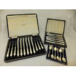 A cased set of six George VI silver hand