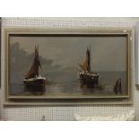 STEINER "Italian fishing boats pulling in nets", oil on canvas, signed bottom left CONDITION REPORTS