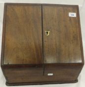 An early 20th Century mahogany desk top stationery cabinet CONDITION REPORTS Overall with general