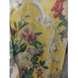 Two pairs and a single Whistler Nina Campbell design cotton interlined curtains CONDITION REPORTS