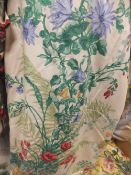 A pair of Ramm fabric "Poppy and fern" d