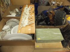 Four boxes of assorted decorative sundry