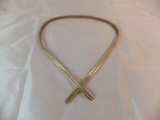 A 9 carat gold link necklace CONDITION REPORTS Approx 37.7g.  Light general wear and scuffs, some