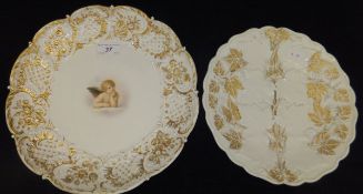 A Meissen porcelain cabinet plate decora