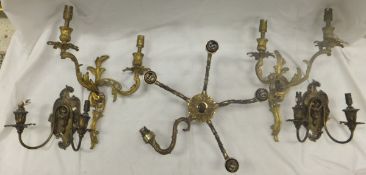 A collection of 20th Century gilt metal