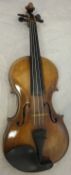 An early 20th century violin labelled Carlo Bergonazi, Cremona CONDITION REPORTS Length of back