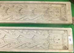 A pair of 19th Century carved marble rel