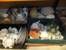 Four boxes of assorted chinaware to incl