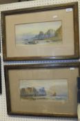 W EARP "Coastal scenes", watercolours, a pair, signed lower corners CONDITION REPORTS Approx 33 x