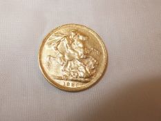 A Victorian gold sovereign, dated 1889