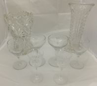 Assorted glass drinking vessels, cut gla