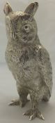 A modern silver figure of an owl (BSE Pr