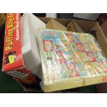 A box containing an assortment of toys t