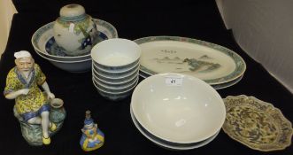 A collection of Oriental ceramics to inc