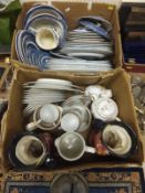 A collection of Dresden porcelain tea wa