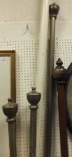 Five wooden curtain poles CONDITION REPORTS Length varies from 170 cm wide to 262 cm wide.  Some