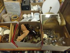 A box containing various dressing table