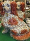 A pair of Staffordshire style dogs of la