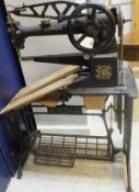 A Singer 29K73 commercial treadle sewing
