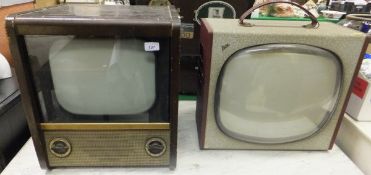 An Ekco walnut cased Ekco vision type T326 television and a Pam vintage television CONDITION REPORTS