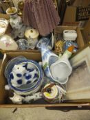 Two boxes of chinaware to include two Ry