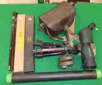 A box of various shooting equipment to i