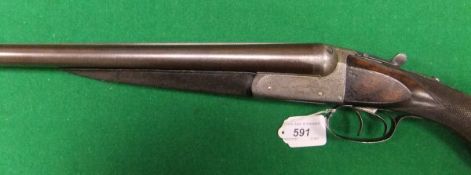 A G E Lewis "The Gun of the Period No. II" 12 bore shotgun, double barrel, side by side, box lock,