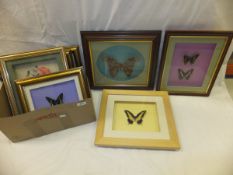 A collection of seven modern framed and