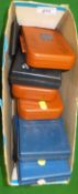 A collection of seven Hardy fly cases, t
