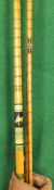 An Allcocks "Sapper" three piece split cane coarse fishing rod, together with maker's bag