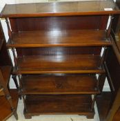 A late Victorian mahogany five tier wate