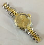 A Tudor Princess Oyster date ladies wristwatch CONDITION REPORTS General and scuffs.  Inscription to