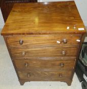 A 19th century mahogany commode chest as