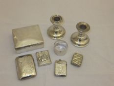 A bag containing assorted silver items c