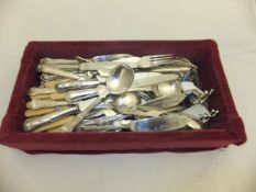 A box of assorted cutlery to include Kin