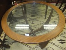A G Plan circular teak coffee table with