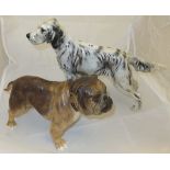 A Royal Doulton figure of an English Setter "CH Maesydd Mustard", model No. HN1049V, together with
