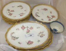 A Copeland china dessert service decorat