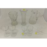 Assorted glass drinking vessels, cut gla