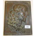 A 19th Century bronze plaque depicting C