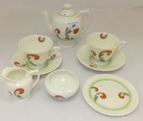 A Royal Doulton "Lynn" pattern tête à tête tea service CONDITION REPORTS Light general wear, but