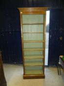 A pair of tall oak bookcases with dentil cornice and plinth bases CONDITION REPORTS Approx 201cm