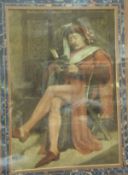 ENGLISH SCHOOL "Gentleman in red robes and stockings", watercolour, unsigned CONDITION REPORTS