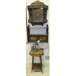 A small Edwardian wall cabinet with carv