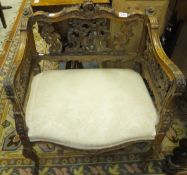 A 19th Century walnut side chair in the