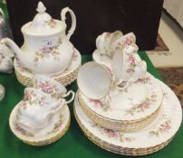 A collection of Royal Albert "Moss Rose"