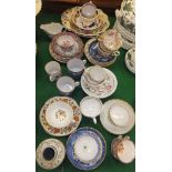 A collection of late 18th / early 19th Century and later tea wares to include a late 18th / early