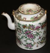 A Chinese export ware famille-rose cylin