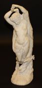 ITALIAN SCHOOL - marble statue of Venus and Cupid, 72 cm high CONDITION REPORTS Damage, repairs, and