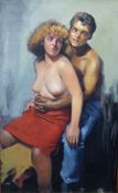 ROBERT O. LENKIEWICZ (1941-2002) "No. 24 Sexual Behaviour Project 16, Lovers, Marie (Mark) & Sara,